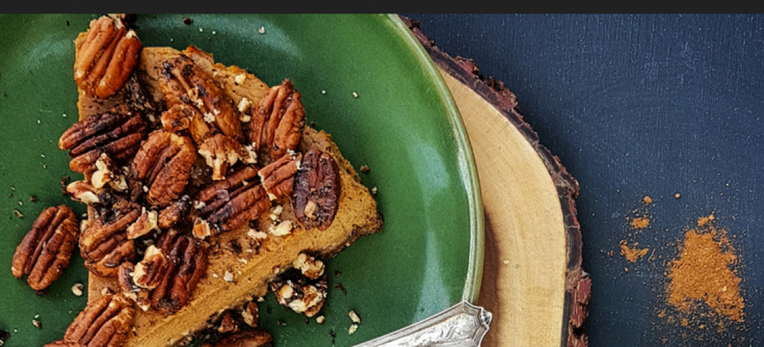 Spiced Pumpkin Pie with Candied Pecans (Gluten-Free & Paleo)